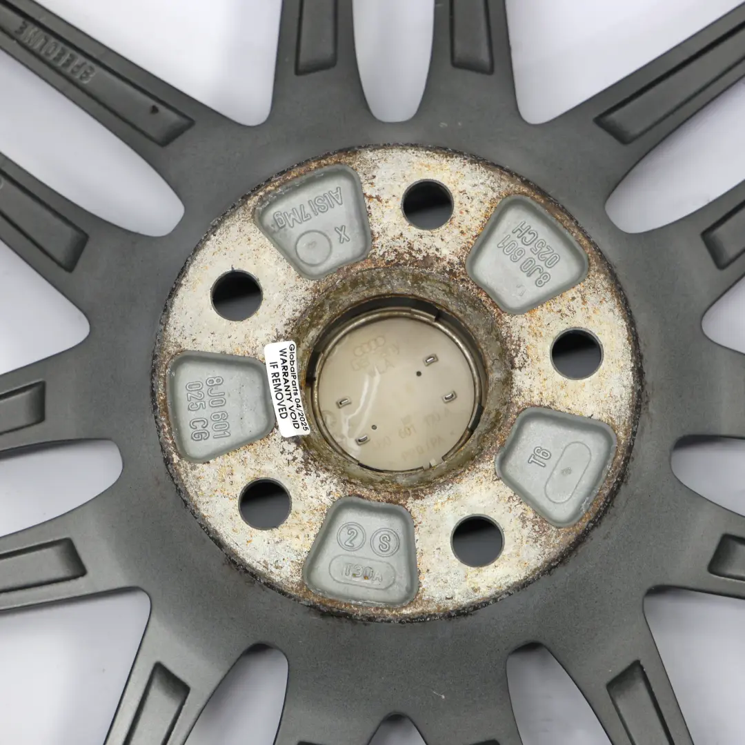 Jante Alliage Grise 19" ET:52 9J pour Audi TTS 8J à propos du numéro de pièce 8J0601025CG Audi TTS 8J Jante Alliage Grise 19" ET:52 9J - SKU 8J0601025CG-2 - Numéro de pièce 8J0601025CG