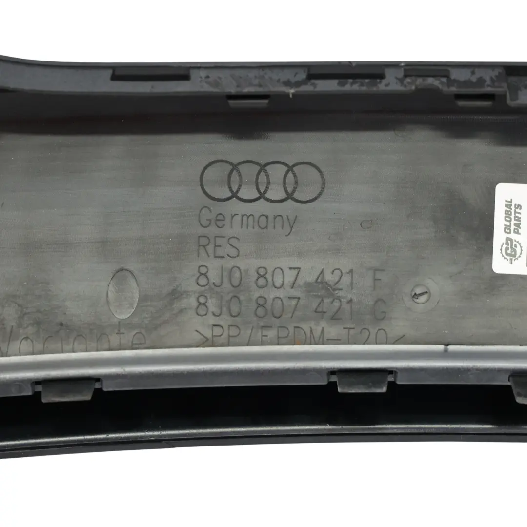  Spoiler Paraurti Audi TTS 8J Diffusore Posteriore Inferiore Pannello - SKU 8J0807421F - Numero di parte 8J0807421F