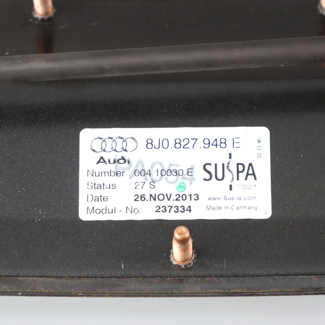 Spoiler Audi TT 8J Electric Active Spoiler Flap Glacier White Pearl - S9R to Rear with Part number 8J0827934 Rear Spoiler Audi TT 8J Electric Active Spoiler Flap Glacier White Pearl - S9R - SKU 8J0827934-MGW - Part number 8J0827934