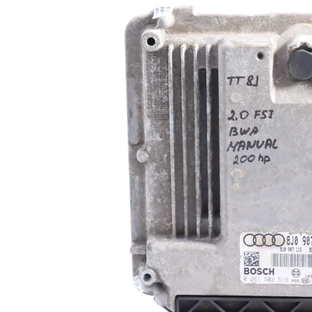 Audi TT 8J 2.0 TFSI BWA 200 CH Manuel Module De Commande Moteur ECU - SKU 8J0907115N - Numéro de pièce 8J0907115N