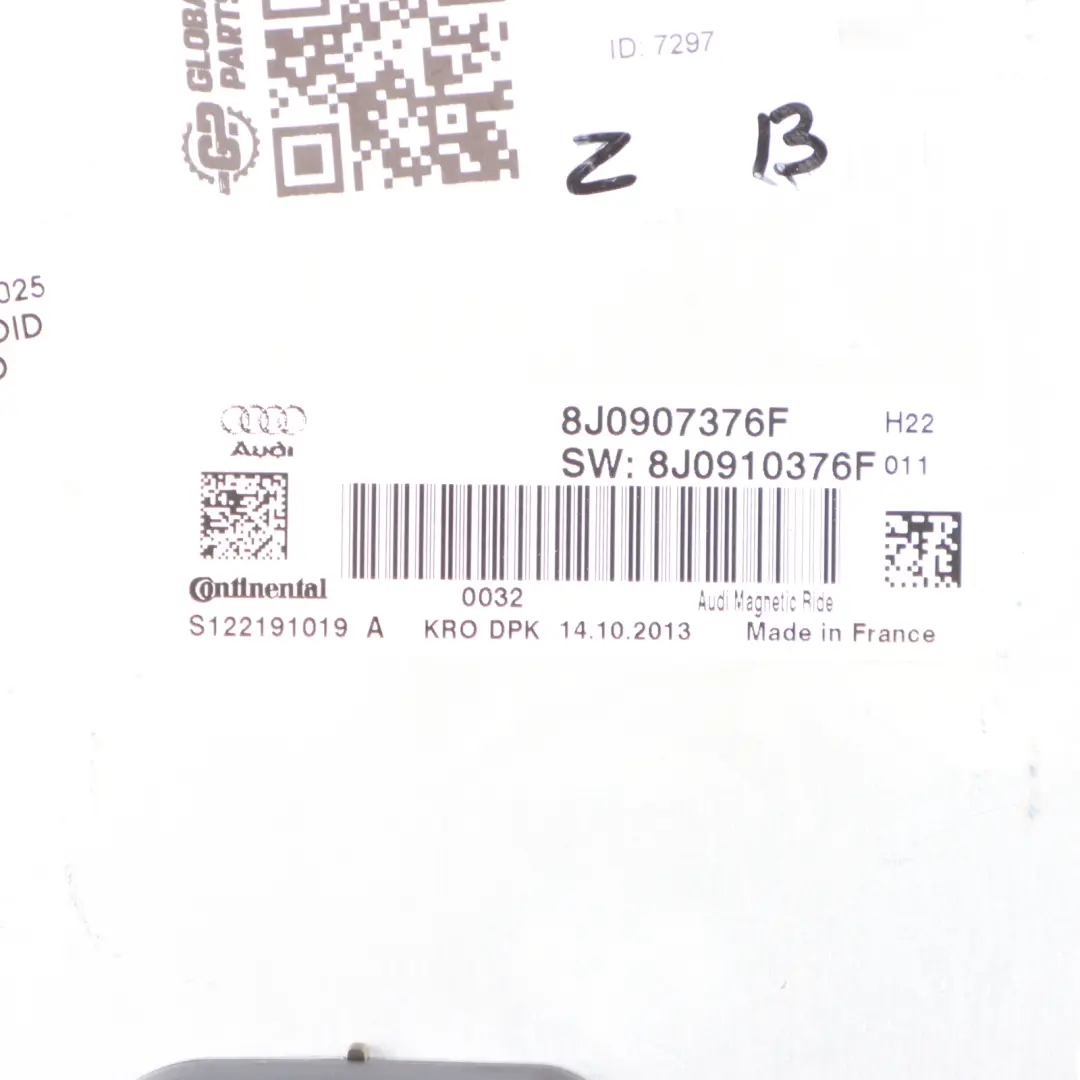 Audi TT 8J Suspension Damper Module Control Unit - SKU 8J0907376F - Part number 8J0907376F