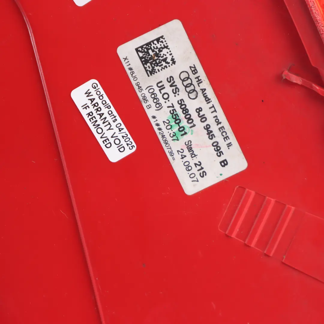 Audi TT 8J Rear Lamp Light Trunk Lid Boot Tailgate Left N/S - SKU 8J0945095B-2 - Part number 8J0945095B