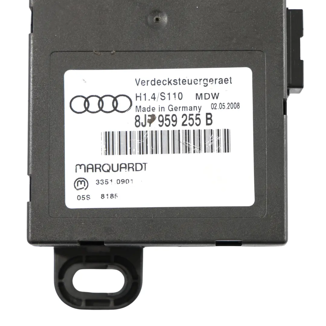 Moduł Sterujący Dachem Kabrioletu ECU do Audi TT 8J Coupe Roadster o numerze 8J7959255B Audi TT 8J Coupe Roadster Moduł Sterujący Dachem Kabrioletu ECU - SKU 8J7959255B - Numer Części 8J7959255B