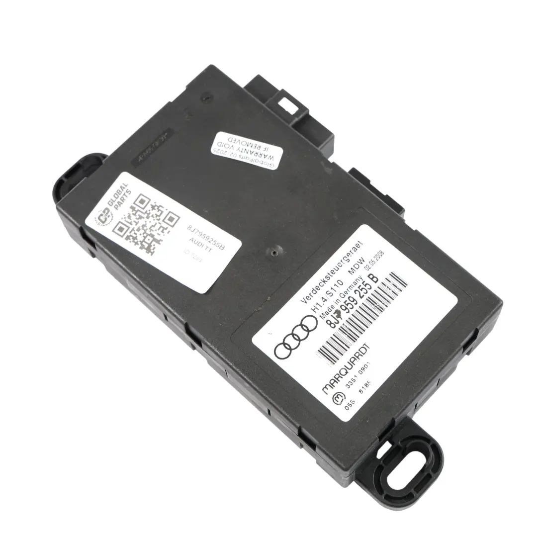 Audi TT 8J Coupe Roadster Cabriolet Module De Contrôle Du Toit ECU - SKU 8J7959255B - Numéro de pièce 8J7959255B