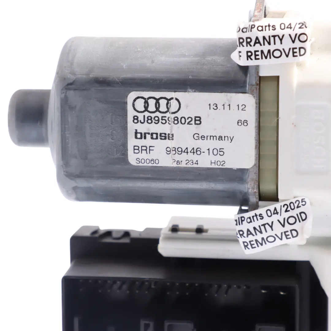 Motore Alzacristallo Porta Anteriore Sinistra per Audi TT 8J con numero di parte 8J8959802B Audi TT 8J Motore Alzacristallo Porta Anteriore Sinistra - SKU 8J8959802B - Numero di parte 8J8959802B