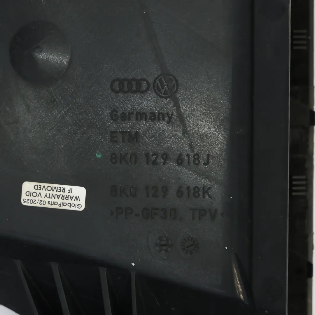 Audi A5 8T Guide Conduit Admission Air Échangeur Intermédiaire - SKU 8K0129618J - Numéro de pièce 8K0129618J