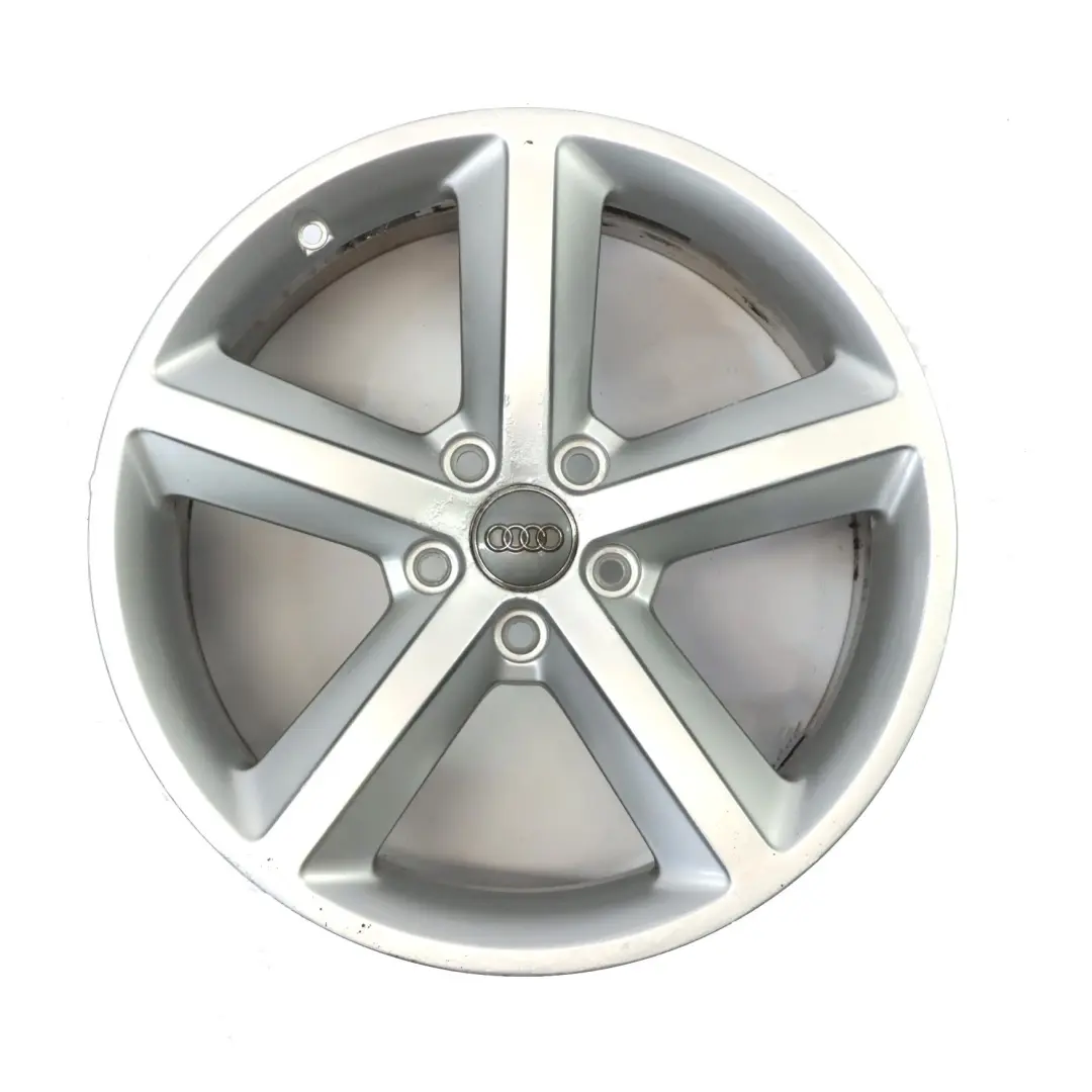 Audi A4 B8 8K Silver Wheel Alloy Rim 18" ET:47 8J Star Spoke - SKU 8K0601025Q-3 - Part number 8K0601025Q