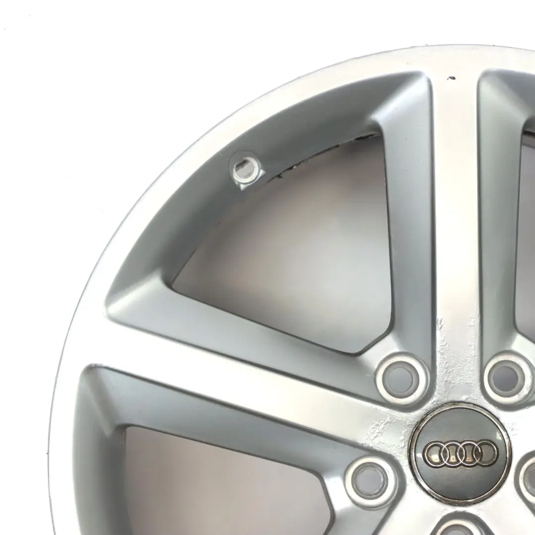 Audi A4 B8 8K Silver Wheel Alloy Rim 18" ET:47 8J Star Spoke - SKU 8K0601025Q-3 - Part number 8K0601025Q