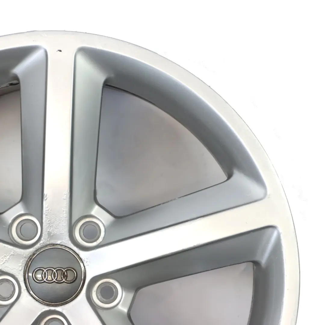 Audi A4 B8 8K Silver Wheel Alloy Rim 18" ET:47 8J Star Spoke - SKU 8K0601025Q-3 - Part number 8K0601025Q
