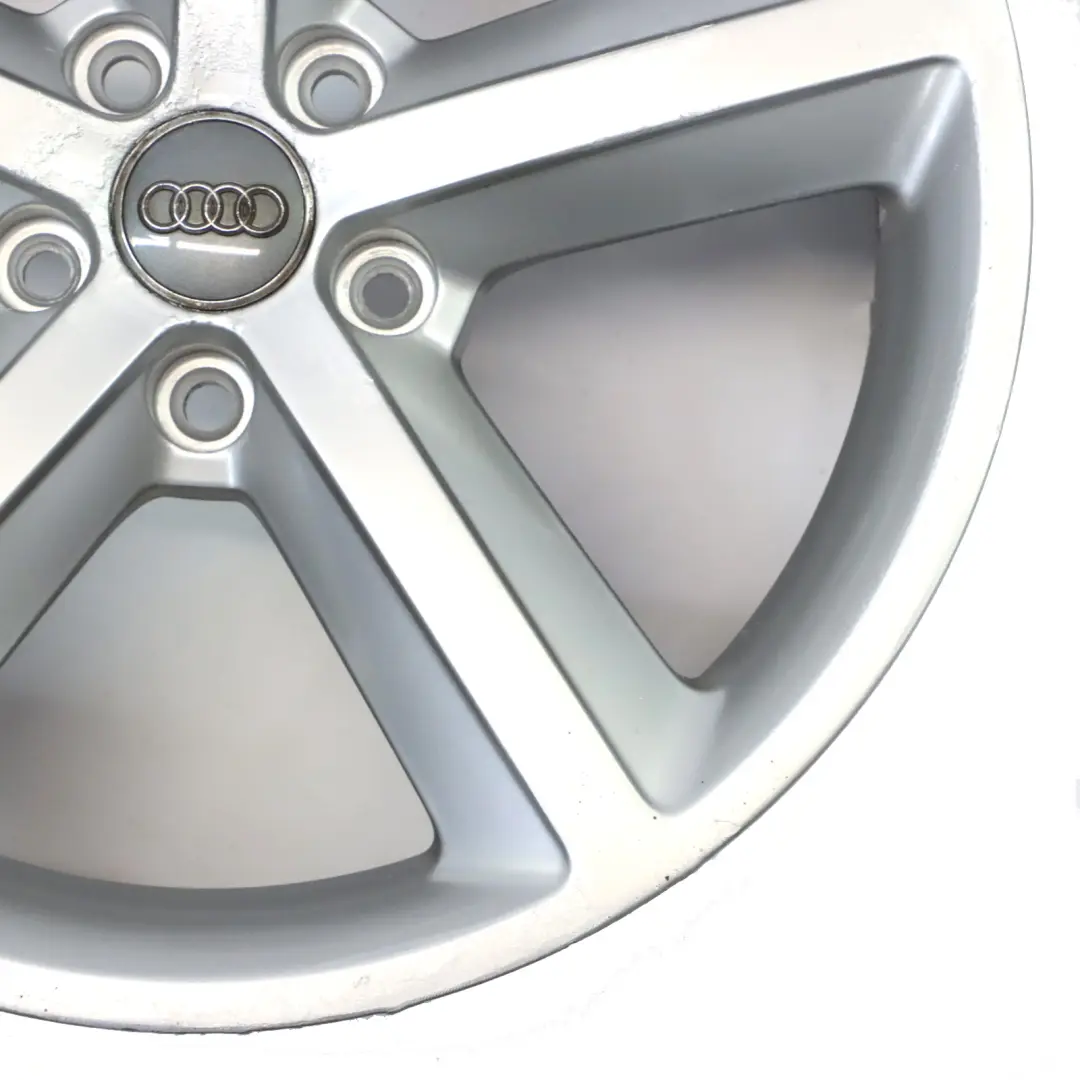 Audi A4 B8 8K Silver Wheel Alloy Rim 18" ET:47 8J Star Spoke - SKU 8K0601025Q-3 - Part number 8K0601025Q