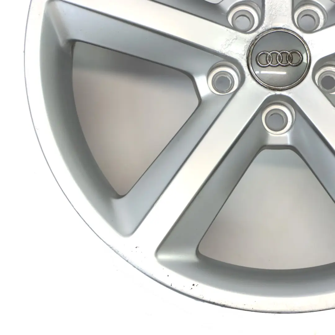 Audi A4 B8 8K Silver Wheel Alloy Rim 18" ET:47 8J Star Spoke - SKU 8K0601025Q-3 - Part number 8K0601025Q