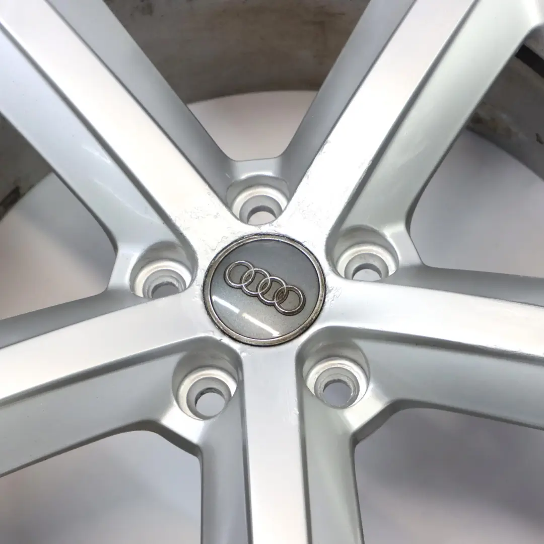 Audi A4 B8 8K Silver Wheel Alloy Rim 18" ET:47 8J Star Spoke - SKU 8K0601025Q-3 - Part number 8K0601025Q
