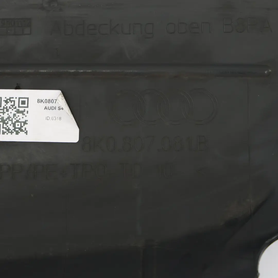 Front Bumper Upper Slam Panel Cover Trim Audi A4 B8 - SKU 8K0807081B - Part number 8K0807081B