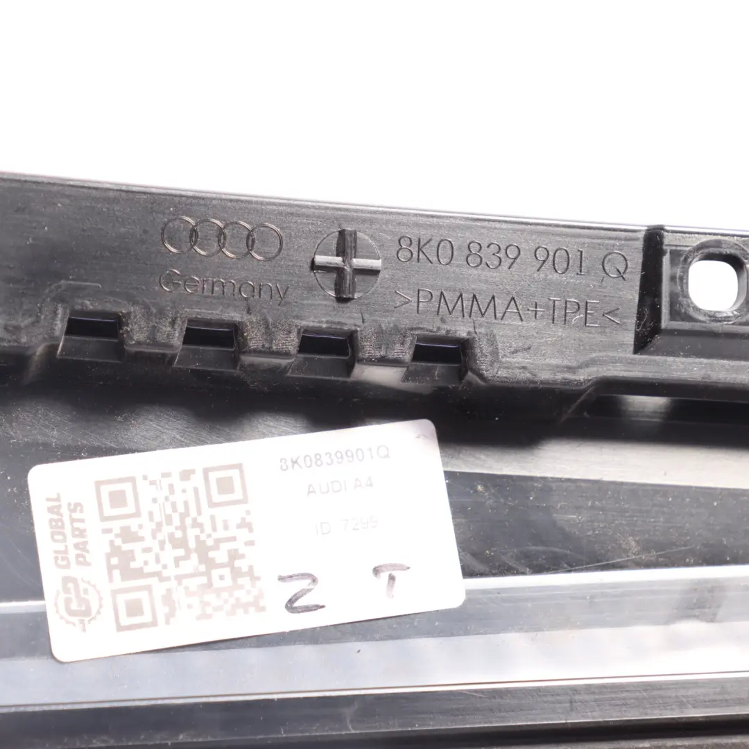 Finitura Posteriore Finestrino B Pilastro Sinistro Nero 8K0839901 per Audi A4 B8 con numero di parte 8K0839901Q Audi A4 B8 Finitura Posteriore Finestrino B Pilastro Sinistro Nero 8K0839901 - SKU 8K0839901Q - Numero di parte 8K0839901Q