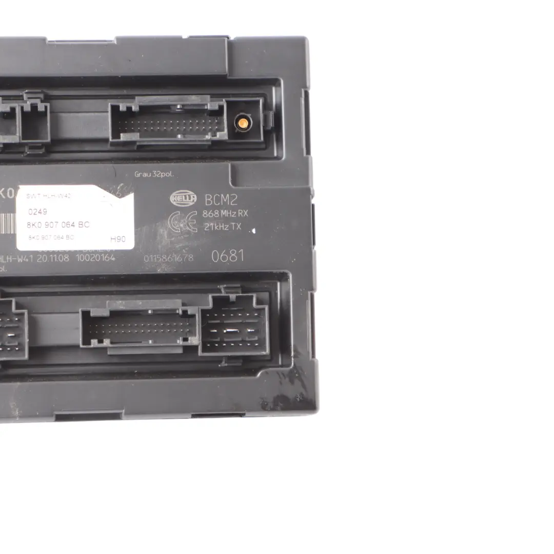 Body Control Comfort Unit Module BCM Convenience Unit ECU to Audi A4 B8 with Part number 8K0907064BC Audi A4 B8 Body Control Comfort Unit Module BCM Convenience Unit ECU - SKU 8K0907064BC - Part number 8K0907064BC