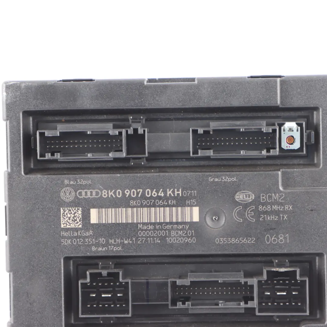 Audi Q5 8R BCM Body Control Module Unit ECU - SKU 8K0907064KH - Part number 8K0907064KH