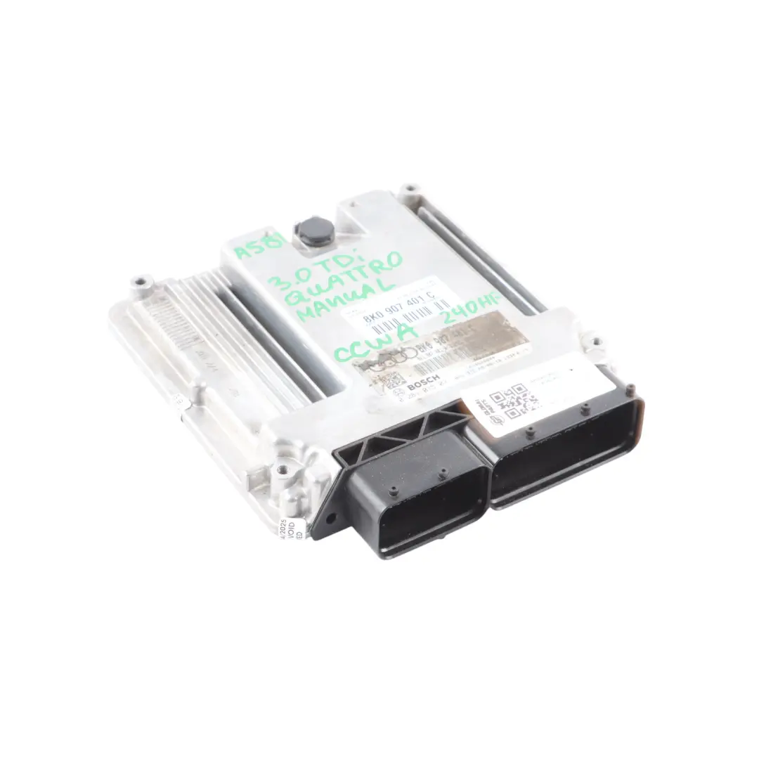 Audi A5 8T 3.0 TDI CCWA Quattro 240HP Engine Control ECU Manual - SKU 8K0907401C - Part number 8K0907401C
