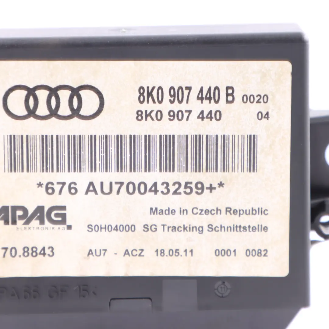 Módulo Unidad Control Sistema Localización GPS 4H0907440 para Audi A4 B8 A5 8T con número de pieza 8K0907440B Audi A4 B8 A5 8T Módulo Unidad Control Sistema Localización GPS 4H0907440 - SKU 8K0907440B - Número de pieza 8K0907440B