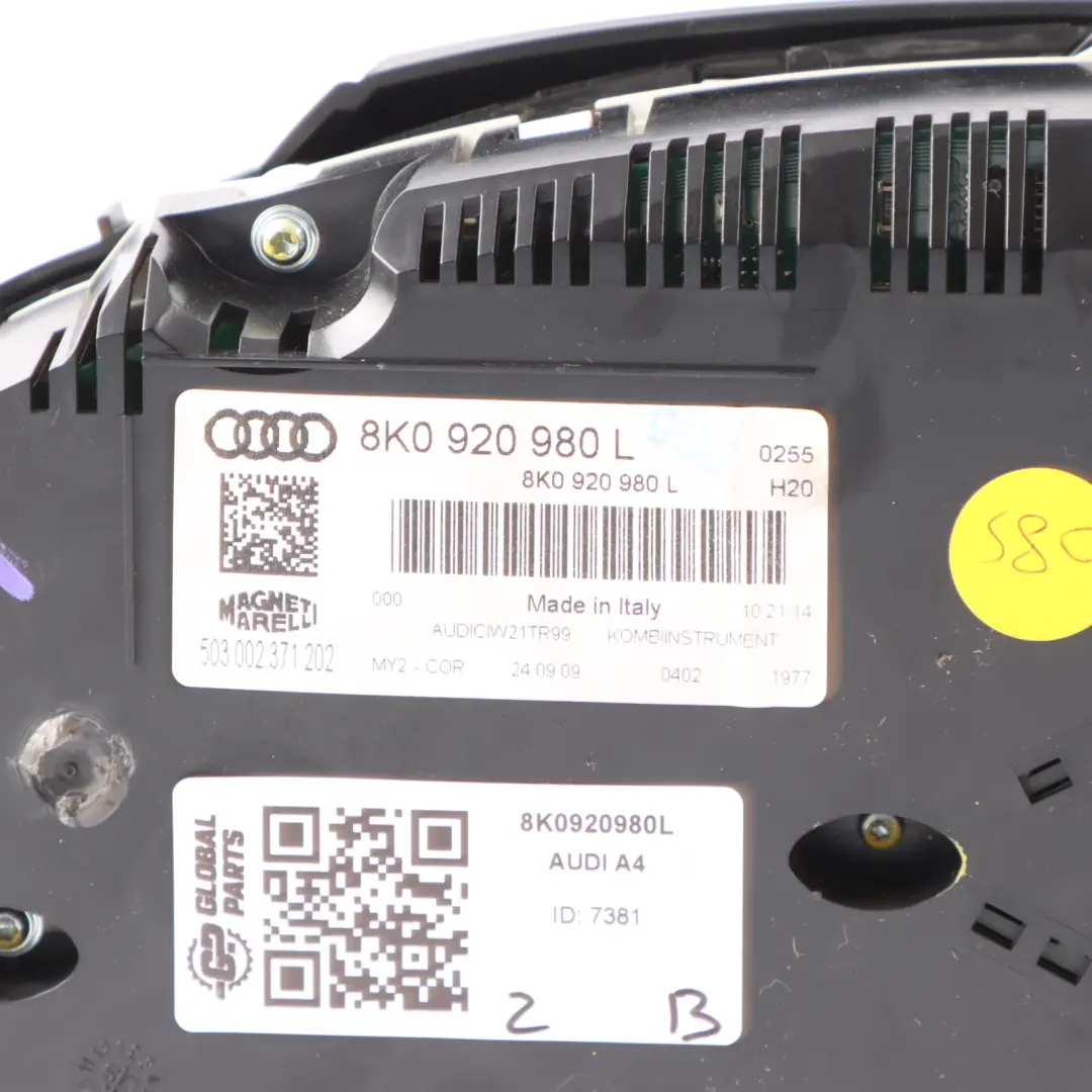 Audi A4 B8 Diesel Instrument Cluster Speedo Clocks Meter Automatic - SKU RHD-8K0920980L - Part number 8K0920980L