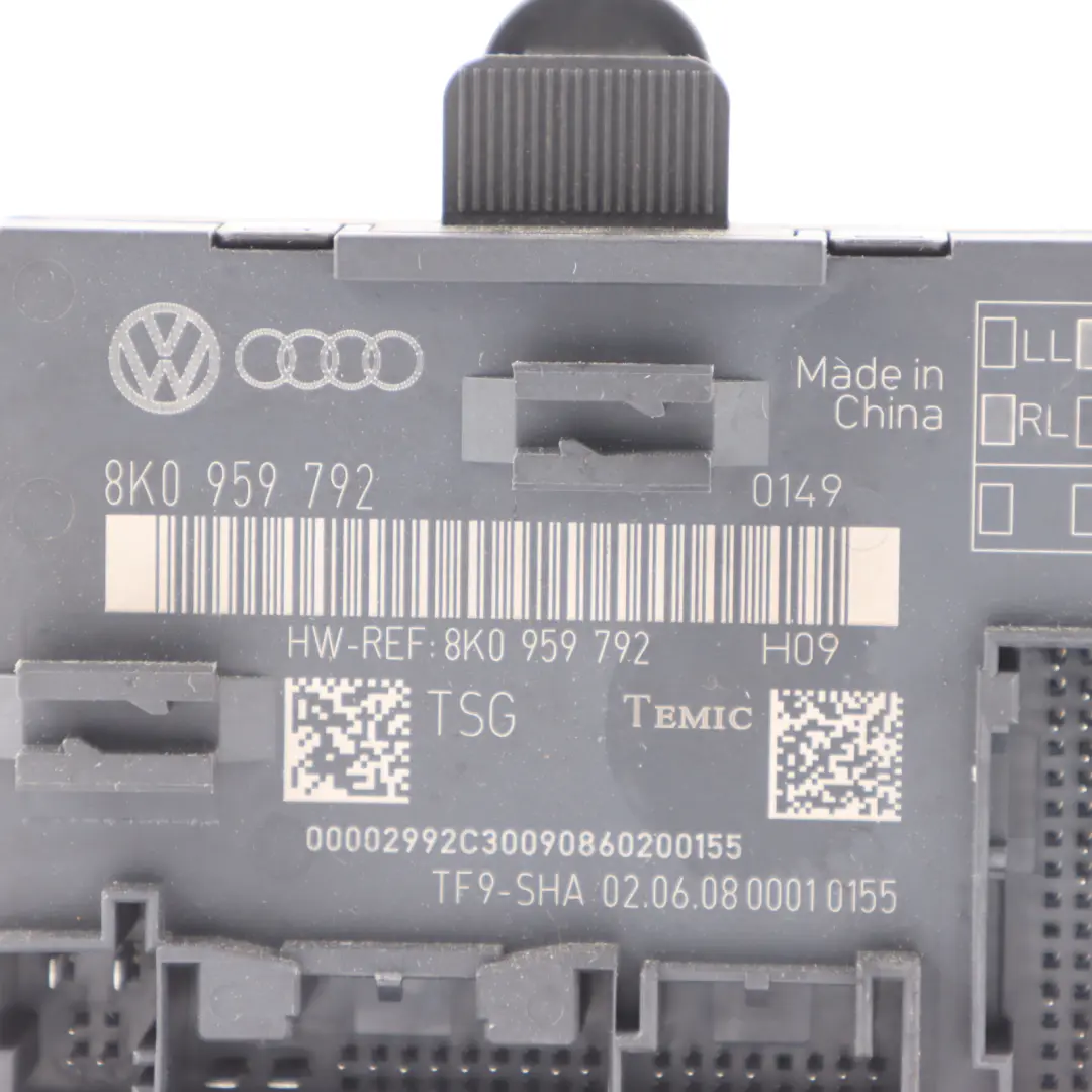 Audi A4 B8 Moduł Sterownik Drzwi Lewy Przód - SKU 8K0959792 - Numer Części 8K0959792