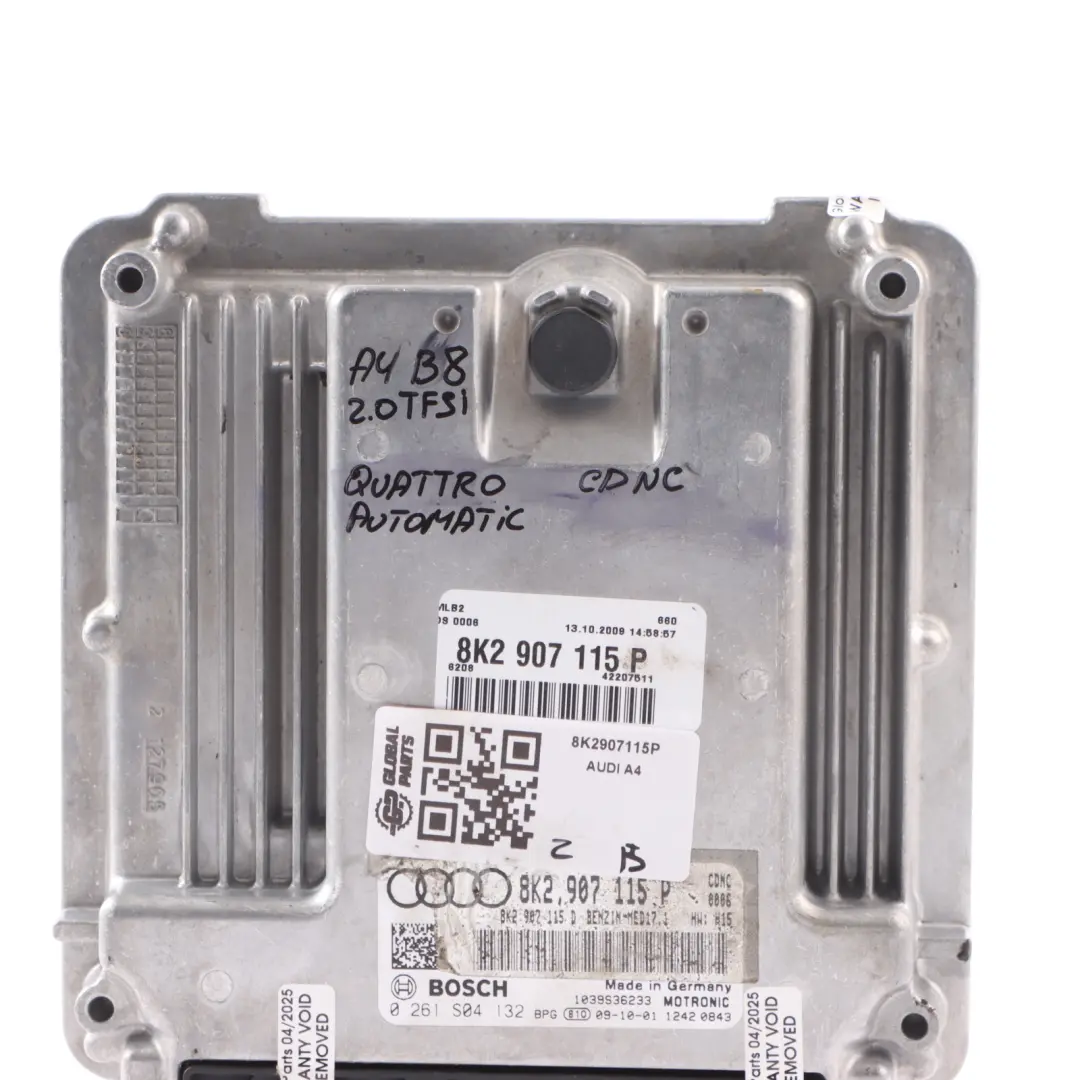 8K 2.0 TFSI CDNC Quattro 211HP Engine Module ECU to Audi A5 8T A4 B8 with Part number 8K2907115P Audi A5 8T A4 B8 8K 2.0 TFSI CDNC Quattro 211HP Engine Module ECU - SKU 8K2907115P - Part number 8K2907115P