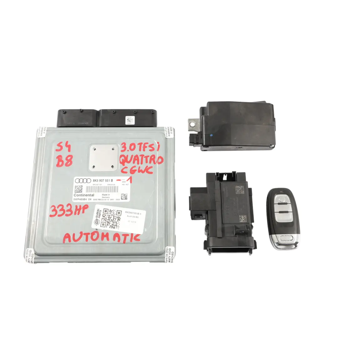 Audi S4 B8 3.0 TFSI CGWC 333HP Quattro Engine Control Module ECU Kit - SKU 8K5907551B-1 - Part number 8K5907551B