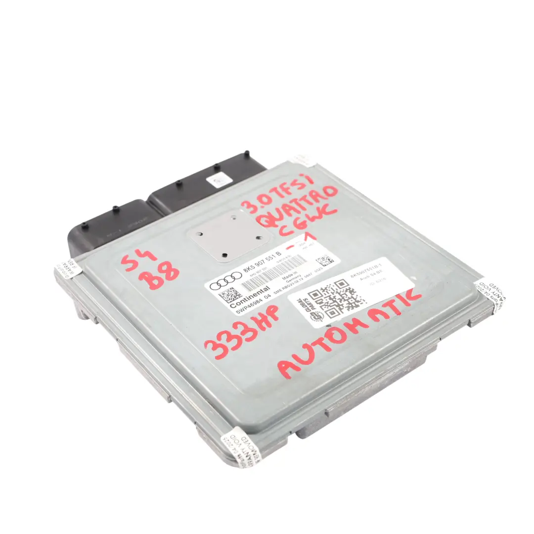 CGWC 333HP Quattro Sterownik Silnika ECU do Audi S4 B8 3.0 TFSI o numerze 8K5907551B Audi S4 B8 3.0 TFSI CGWC 333HP Quattro Sterownik Silnika ECU - SKU 8K5907551B-1 - Numer Części 8K5907551B