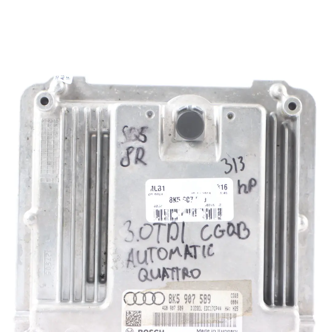 Audi SQ5 8R 3.0 TDI CGQB Quattro 313HP Engine Control ECU Automatic - SKU 8K5907589 - Part number 8K5907589