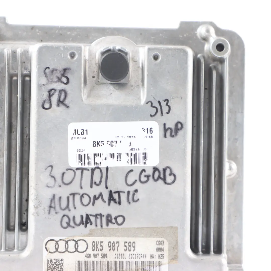 CGQB Quattro 313HP Engine Control ECU Automatic to Audi SQ5 8R 3.0 TDI with Part number 8K5907589 Audi SQ5 8R 3.0 TDI CGQB Quattro 313HP Engine Control ECU Automatic - SKU 8K5907589 - Part number 8K5907589