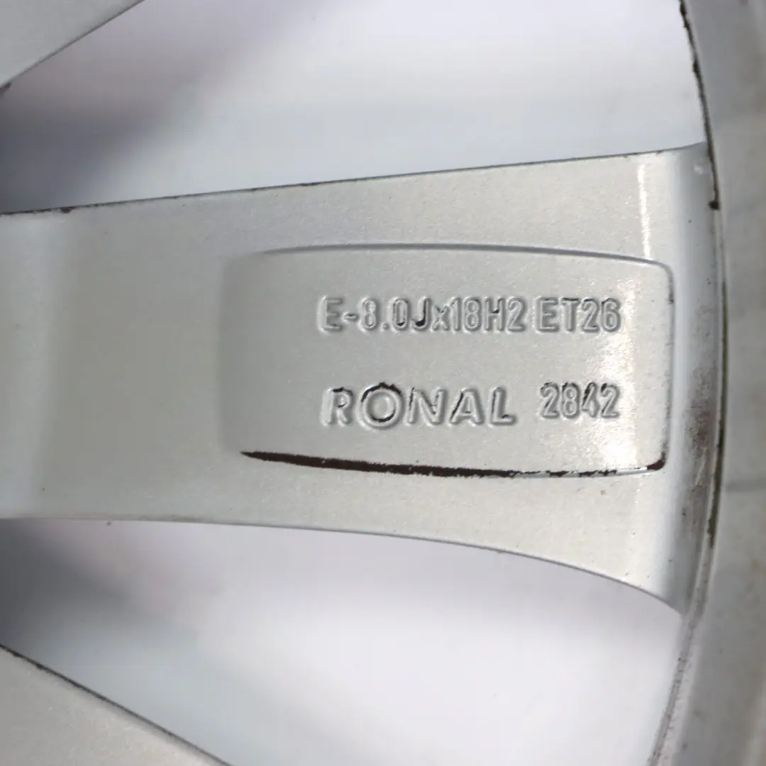 Audi A4 B8 Felga Aluminiowa Srebrna 18" 8J ET:26 - SKU 8K9601025A-1 - Numer Części 8K9601025A