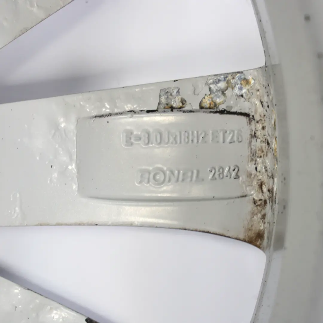 Audi A4 B8 8K Silver Wheel Alloy Rim 18" 8J ET:26 Multi Spoke - SKU 8K9601025A-2 - Part number 8K9601025A