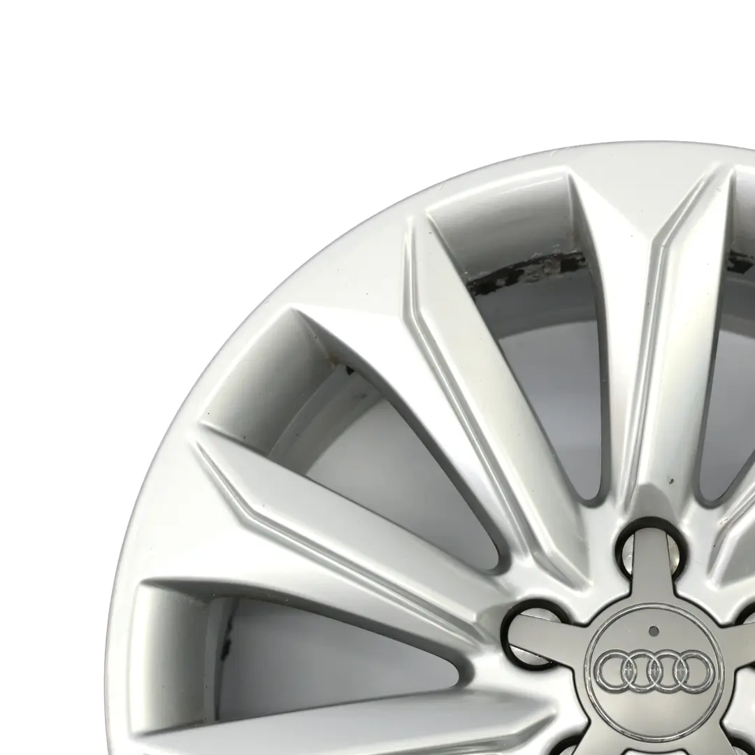 Audi A4 B8 8K Silberne Leichtmetallfelge Alufelge 18" 8J ET:26 - SKU 8K9601025A-2 - Teilenummer 8K9601025A