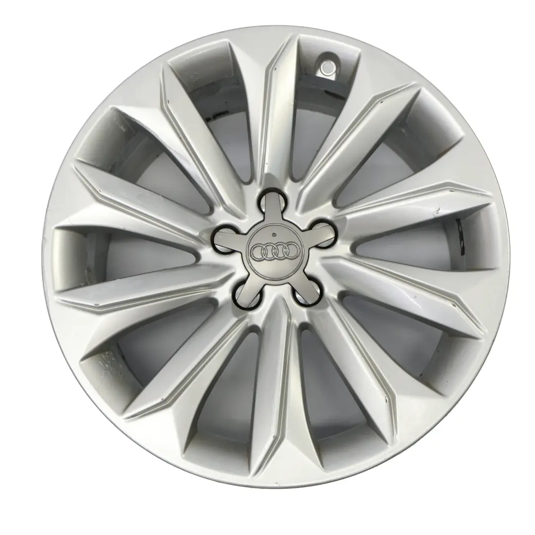 Audi A4 B8 8K Silver Wheel Alloy Rim 18" 8J ET:26 Multi Spoke - SKU 8K9601025A-3 - Part number 8K9601025A