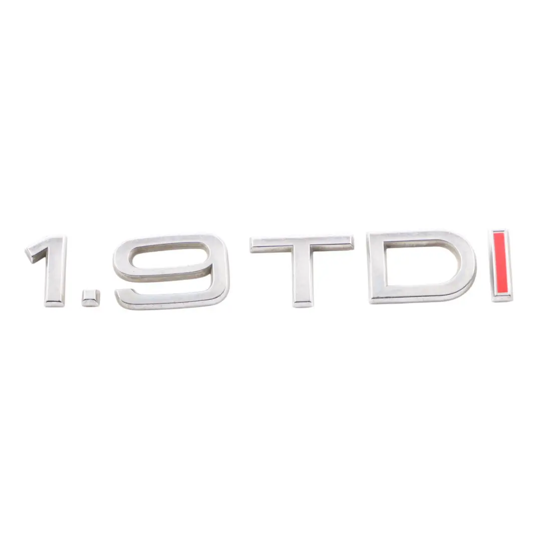 Boot Tail Gate Emblem 1.9 TDI Lettering Badge Chrom to Audi A4 B6 Rear with Part number 8L0853743K Audi A4 B6 Rear Boot Tail Gate Emblem 1.9 TDI Lettering Badge Chrom - SKU 8L0853743K - Part number 8L0853743K