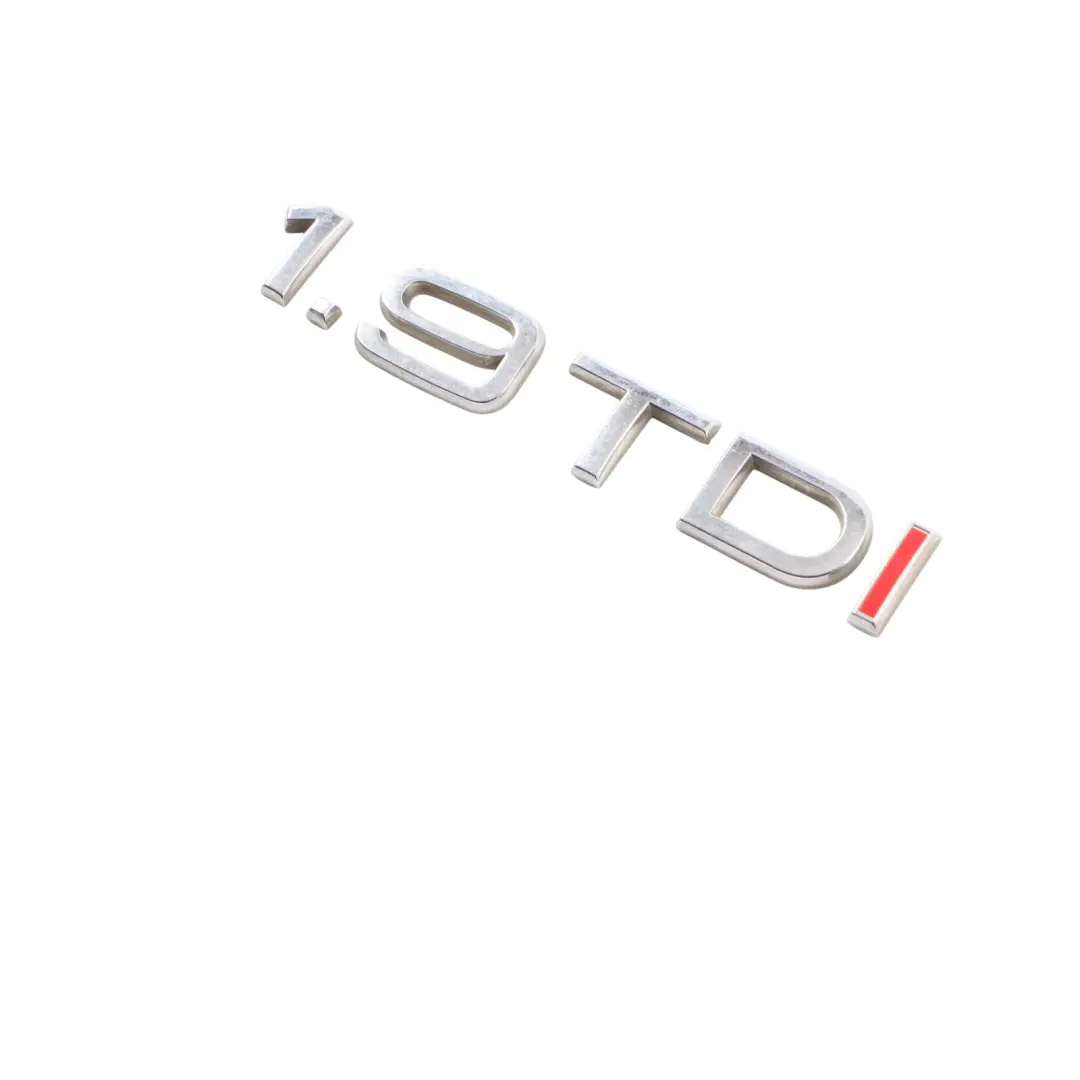 Audi A4 B6 Rear Boot Tail Gate Emblem 1.9 TDI Lettering Badge Chrom - SKU 8L0853743K - Part number 8L0853743K