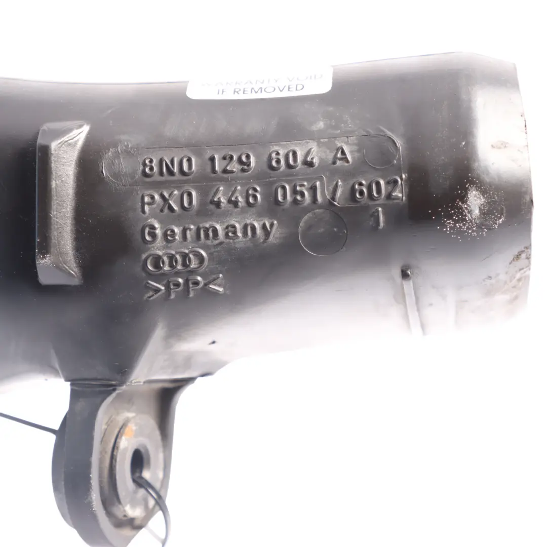 8N Coupe Roadster Air Filter Box Tube Intake Duct Pipe to Audi TT with Part number 8N0129604A Audi TT 8N Coupe Roadster Air Filter Box Tube Intake Duct Pipe - SKU 8N0129604A - Part number 8N0129604A