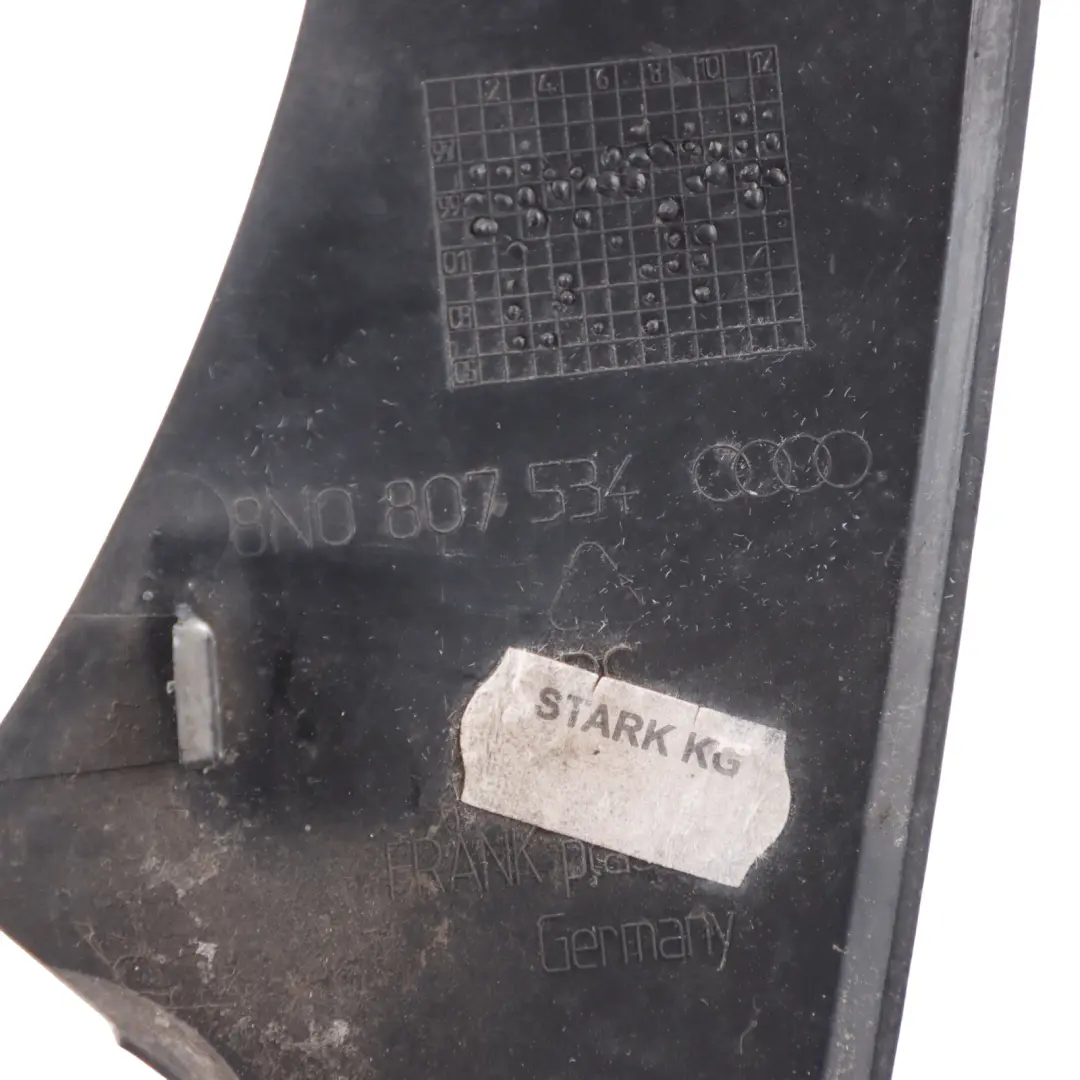 8N Rear Bumper Upper Trim Cover Panel Right O/S to Audi TT with Part number 8N0807534 Audi TT 8N Rear Bumper Upper Trim Cover Panel Right O/S - SKU 8N0807534 - Part number 8N0807534