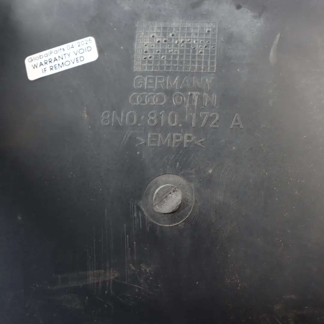 8N Passage Roue Arrière Droit Protection Anti Éclaboussures pour Audi TT à propos du numéro de pièce 8N0810172A Audi TT 8N Passage Roue Arrière Droit Protection Anti Éclaboussures - SKU 8N0810172A - Numéro de pièce 8N0810172A