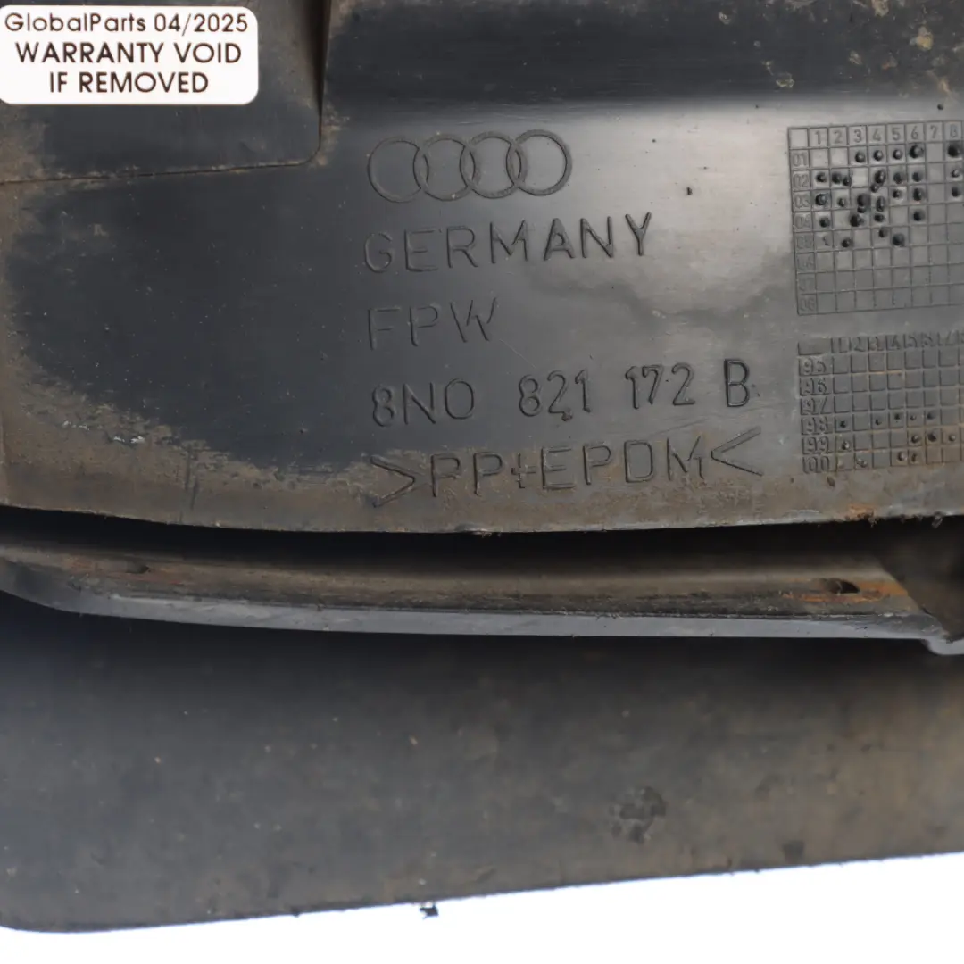 Mk1 8N Wheel Arch Liner Covering Splash Guard Front Right O/S to Audi TT with Part number 8N0821172B Audi TT Mk1 8N Wheel Arch Liner Covering Splash Guard Front Right O/S - SKU 8N0821172B - Part number 8N0821172B