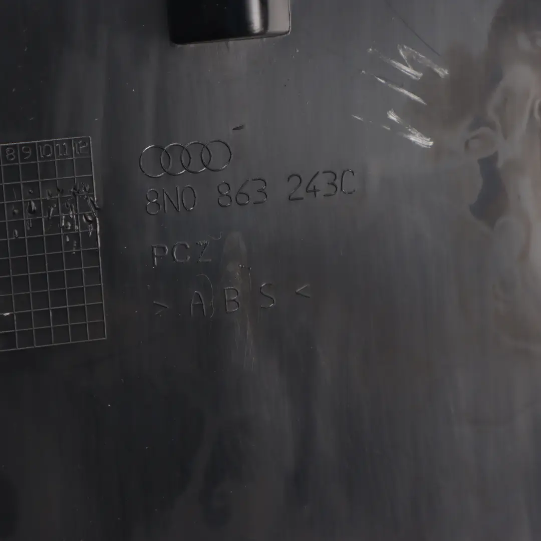 8N Centre Dashboard Surround Stereo DIN Trim Cover Panel to Audi TT with Part number 8N0863243C Audi TT 8N Centre Dashboard Surround Stereo DIN Trim Cover Panel - SKU 8N0863239D - Part number 8N0863243C