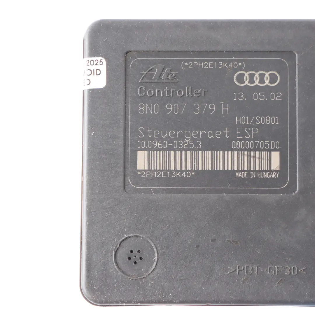 8N ABS Pump Hydraulic Brake Pump Control Module to Audi TT with Part number 8N0907379H Audi TT 8N ABS Pump Hydraulic Brake Pump Control Module - SKU 8N0907379H - Part number 8N0907379H