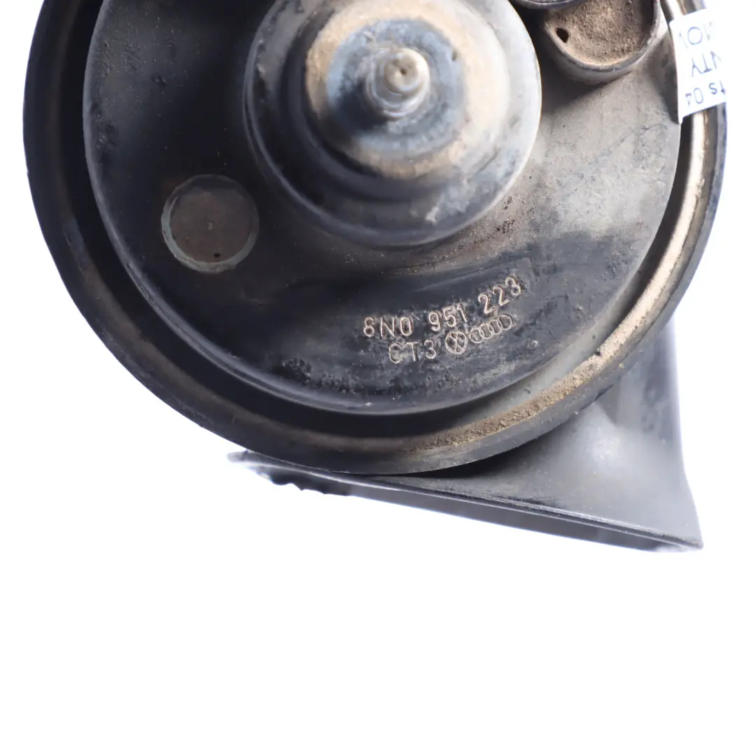 8N Horn Signal Fan Fare High Tone Pitch Siren Right O/S to Audi TT with Part number 8N0951223 Audi TT 8N Horn Signal Fan Fare High Tone Pitch Siren Right O/S - SKU 8N0951223 - Part number 8N0951223