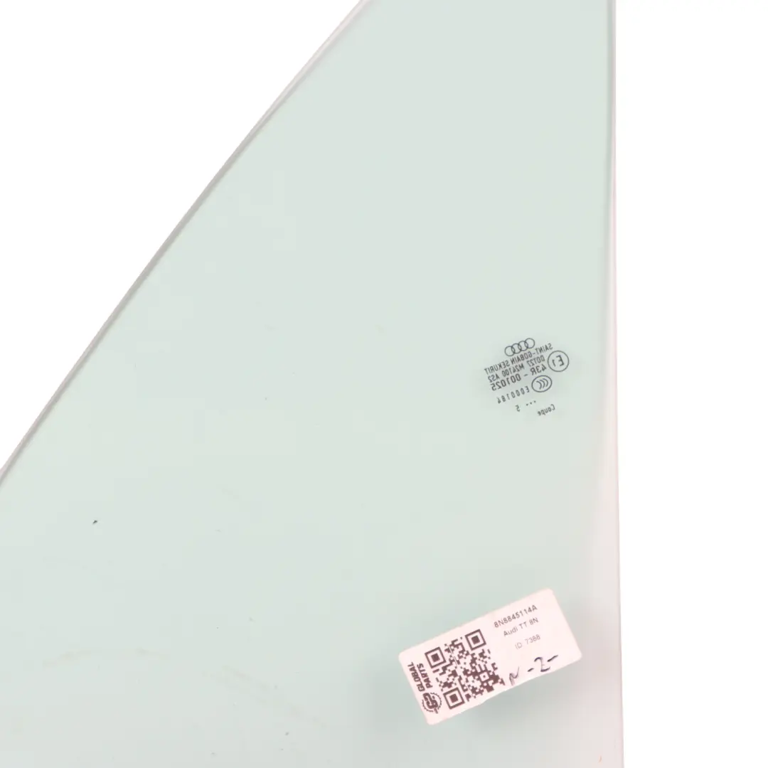 8N Mk1 Coupe Window Quarter Glass AS2 Front Right O/S to Audi TT with Part number 8N8845114A Audi TT 8N Mk1 Coupe Window Quarter Glass AS2 Front Right O/S - SKU 8N8845114A - Part number 8N8845114A