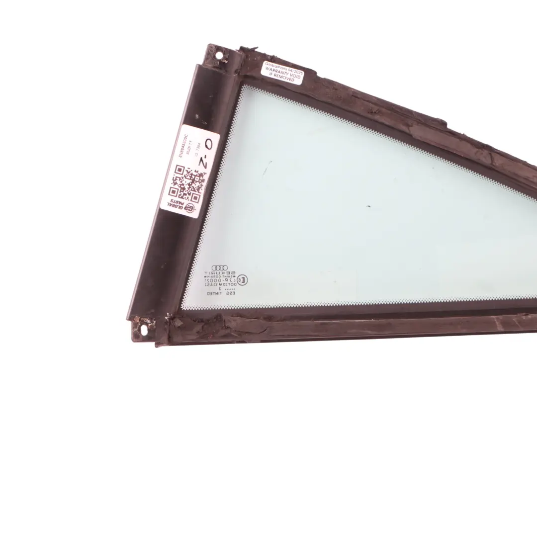 8N Rear Quarter Window Triangle Glass Right O/S Glass AS2 to Audi TT with Part number 8N8845300C Audi TT 8N Rear Quarter Window Triangle Glass Right O/S Glass AS2 - SKU 8N8845300C - Part number 8N8845300C