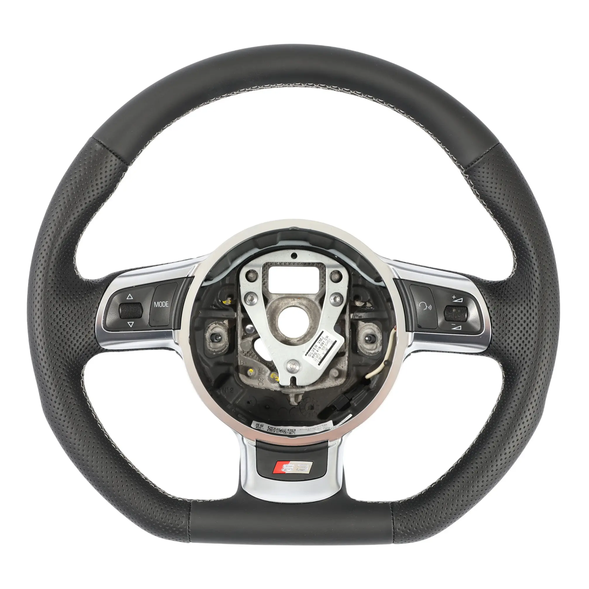 Audi A3 S3 8P NUOVO Volante In Pelle Nera Fondo Piatto 8P0419091CR