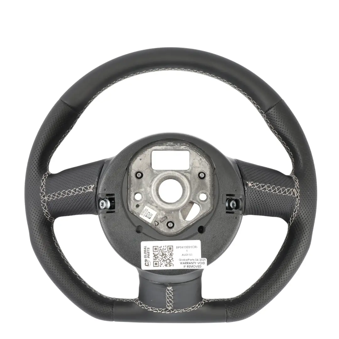 Leather Steering Wheel Flat Bottom to Audi A3 S3 8P NEW Black with Part number 8P0419091CR Audi A3 S3 8P NEW Black Leather Steering Wheel Flat Bottom - SKU 8P0419091CR-1 - Part number 8P0419091CR