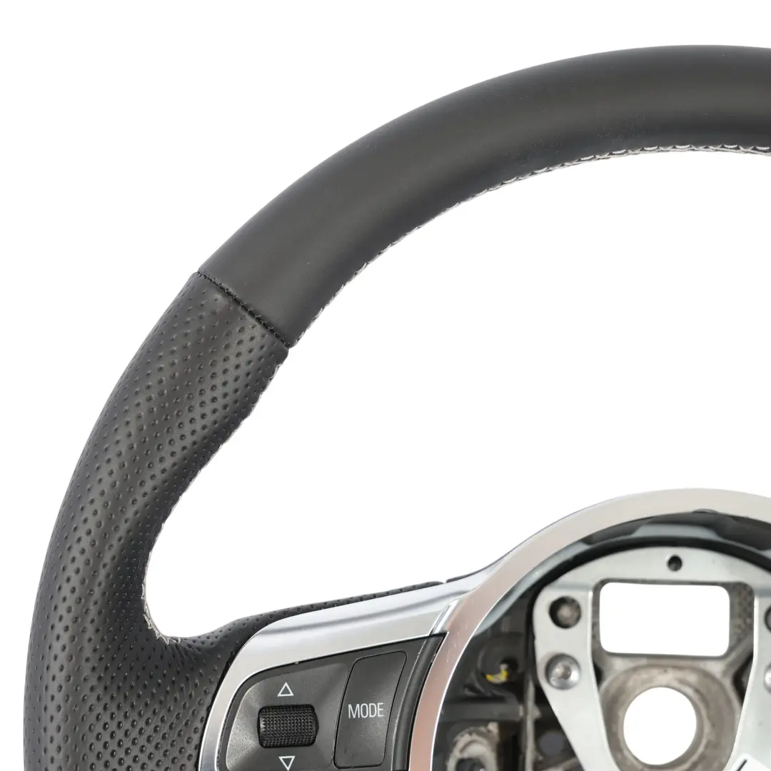 Audi A3 S3 8P NEW Black Leather Steering Wheel Flat Bottom - SKU 8P0419091CR-1 - Part number 8P0419091CR