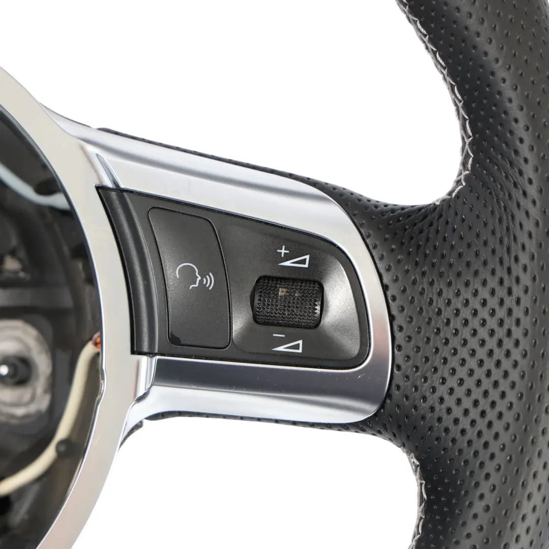 Audi A3 S3 8P NEW Black Leather Steering Wheel Flat Bottom - SKU 8P0419091CR-1 - Part number 8P0419091CR
