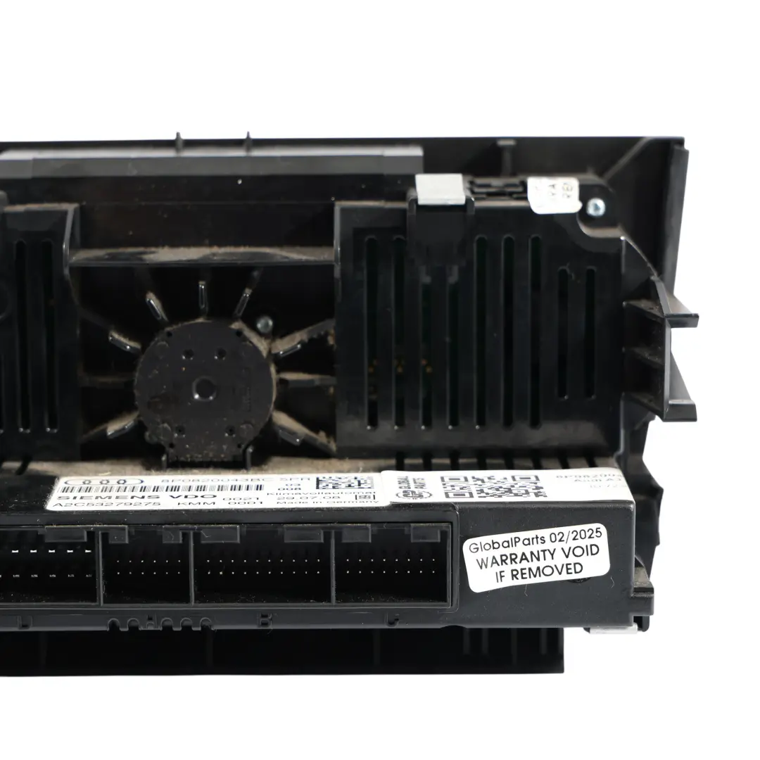 Audi A3 8P Dashboard Air Vent A/C Heater Climate Control Panel - SKU 8P0820043BC - Part number 8P0820043BC