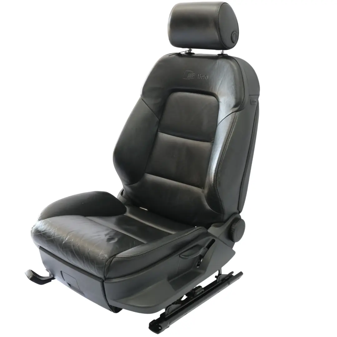 Door Seat Front Left N/S Heated S-Line Leather Vienna Soul Black Audi A3 8P 5 - SKU 8P0881805AT-1 - Part number 8P0881805AT